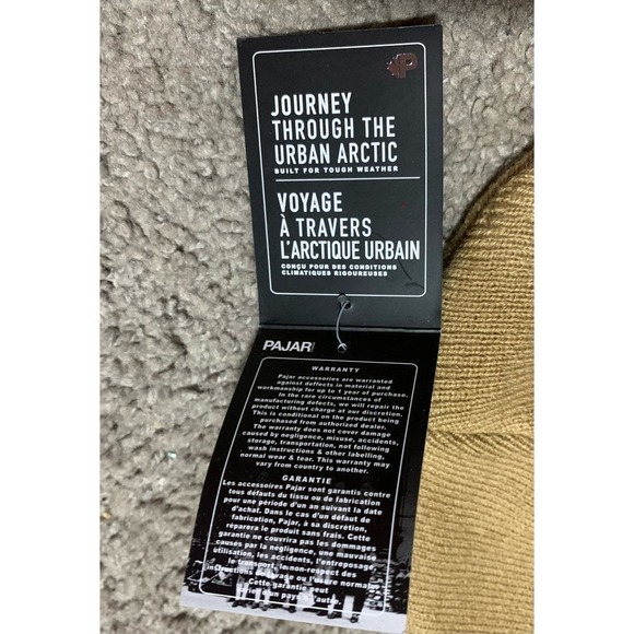 PAJAR Canada Bayshore Cuff Beanie Cap Winter Ski Hat Adult One-sz Camel Tan New! - Picture 7 of 8